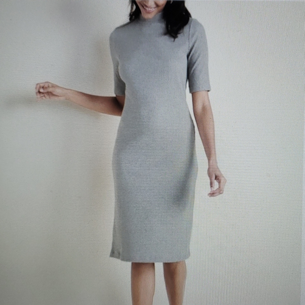 Old Navy Sweater Dress Mock Neck Rib Knit M